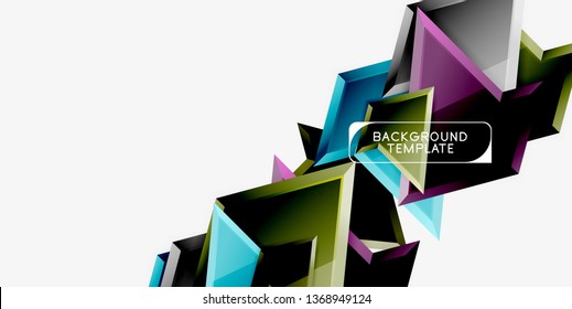 Geometric minimal design background. Vector modern poster