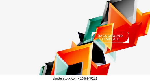 Geometric minimal design background. Vector modern poster