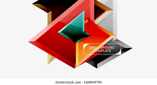 Geometric minimal design background. Vector modern poster