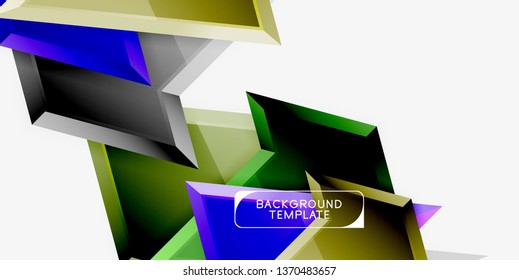 Geometric minimal design background. Vector modern poster