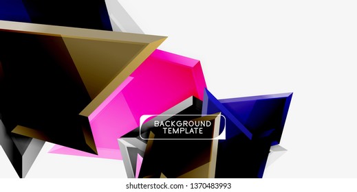 Geometric minimal design background. Vector modern poster