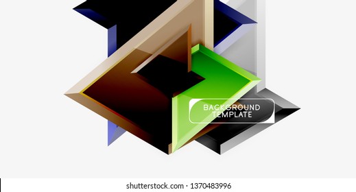 Geometric minimal design background. Vector modern poster