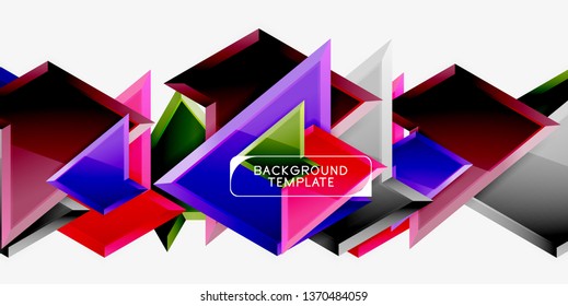 Geometric minimal design background. Vector modern poster