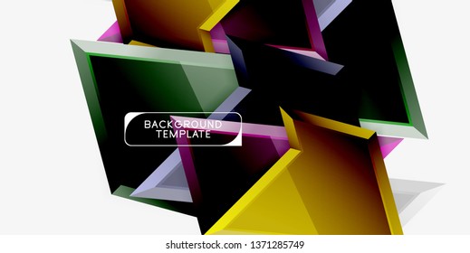 Geometric minimal design background. Vector modern poster