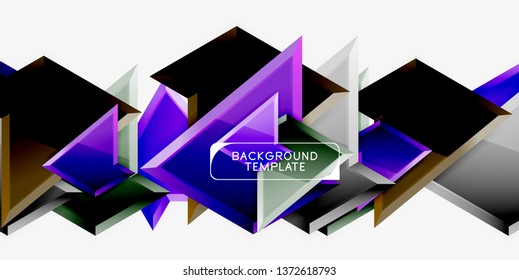 Geometric minimal design background. Vector modern poster
