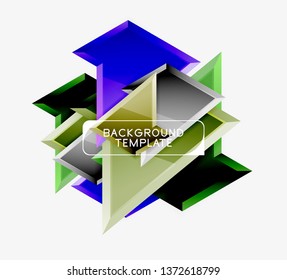 Plano de fundo geométrico mínimo de projeto. Cartaz vetor moderno