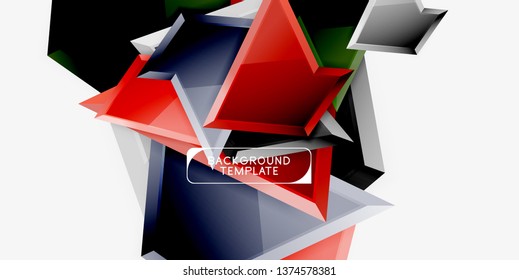 Geometric minimal design background. Vector modern poster
