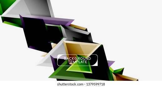 Geometric minimal design background. Vector modern poster