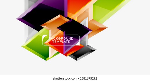 Geometric minimal design background. Vector modern poster