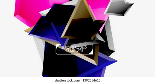 Geometric minimal design background. Vector modern poster