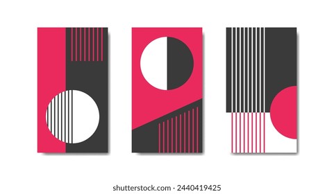 Diseño geométrico mínimo para flyer, póster, cubierta de folleto, fondo, papel pintado u otros productos de impresión. Ilustración de vector