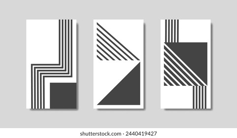 Geometric minimal design for flyer, poster, brochure cover, background, wallpaper or other printing products. Vector illustration