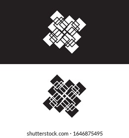 Geometric Minimal Logo, Icon, Symbol, Sign Modern Abstract Design Graphic Vector