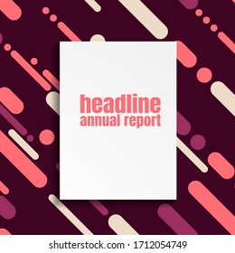 geometric minimal paper background , flyer brochure design, layout template, Business Vector illustration.
