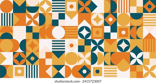 Geometric minimal pattern artwork with simple shape. Abstract pattern design for web banner, branding, business, wallpaper