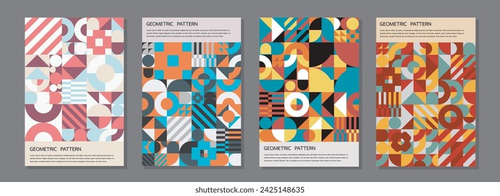 Geometric minimal pattern artwork with simple shape. Abstract pattern design for web banner, branding, business, wallpaper