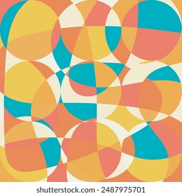 Geometric minimal pattern artwork with simple shape vector illustration