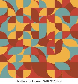 Geometric minimal pattern artwork with simple shape vector illustration