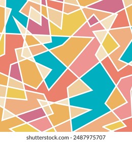 Geometric minimal pattern artwork with simple shape vector illustration