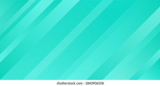 Geometric minimal pattern modern sleek texture. Abstract light blue gradient color and dots texture halftone style with oblique lines stripes background. Vector illustration