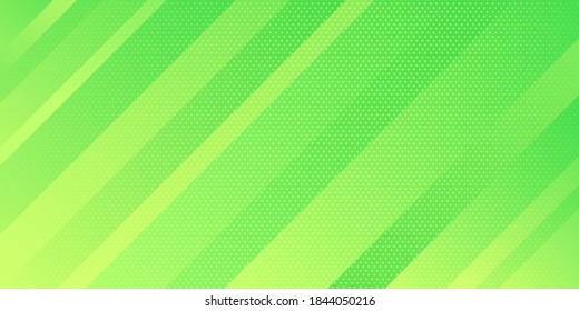 Geometric minimal pattern modern sleek texture. Abstract light green gradient color and dots texture halftone style with oblique lines stripes background. Vector illustration