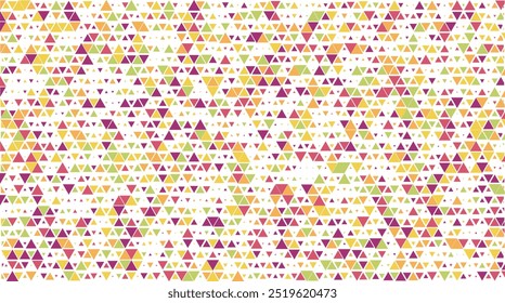 Geometric minimal pattern mosaic. Simple colorful triangle shapes, modern bauhaus banner vector design