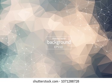 Geometric minimal Polygonal background molecule and communication. Connected lines with dots. Minimalism background. Concept of the science, chemistry, biology, medicine, technology.