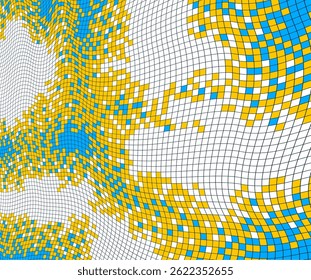 Arte vectorial geométrico mínimo, hermosa ilustración dimensional de mosaicos, Plantilla moderna de moda con espacio de copia para título y texto. Utilizable para el folleto, revista, anuncio, Anuncio, cartel.