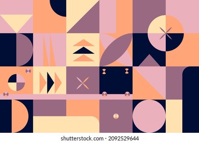 Geometric minimalism poster with simple shape and figure. Abstract vector template, business presentation, backgrounds for social networks branding package, Scandinavian style, wallpaper
