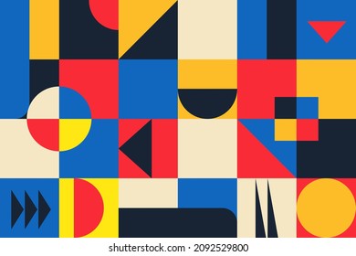 Geometric minimalism poster with simple shape and figure. Abstract vector template, business presentation, backgrounds for social networks branding package, Scandinavian style, wallpaper
