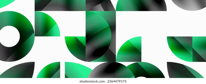 minimalismo geométrico con triángulos y círculos. Mezcla de formas básicas que crean serenidad, composiciones visualmente agradables. Papel de fondo, pancarta, fondo, página de inicio, arte mural, invitación, impresiones