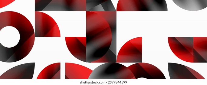 minimalismo geométrico con triángulos y círculos. Mezcla de formas básicas que crean serenidad, composiciones visualmente agradables. Papel de fondo, pancarta, fondo, página de inicio, arte mural, invitación, impresiones
