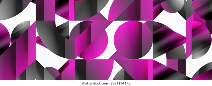 Geometric minimalism with triangles and circles. Blend of basic shapes creating serene, visually pleasing compositions. Wallpaper, banner, background, landing page, wall art, invitation, prints