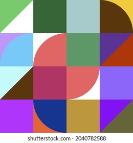 Geometrisches minimalistisches Kunstposter, einfache Formen