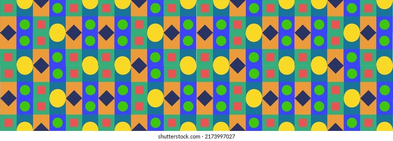 Geometric minimalist artwork poster with simple shapes and images. Abstract vector pattern design, for fabric print, wallpaper, web design, banner, business presentation, branding package,
