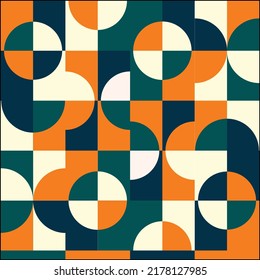 Geometric minimalist artwork poster with simple shapes and images. Abstract vector pattern design in Scandinavian style for web banner, business presentation, branding pack, fabric print, wallpaper