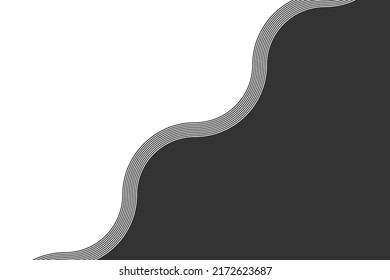 Obra de arte geométrica minimalista con línea simple.