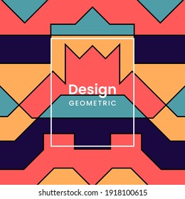 Obra de arte geométrica minimalista con formas y figuras simples. Resumen de diseño de patrones vectoriales al estilo escandinavo perfecto para páginas de aterrizaje, carteles, carteles, impresiones de tela, fondos de escritorio
