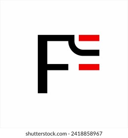 Geometric minimalist FE letter logo design.