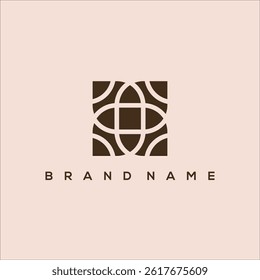 geometric minimalist with grid shape and abstract logo vector