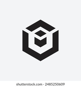 Icono de logotipo de las iniciales geométricas minimalistas IV Vector