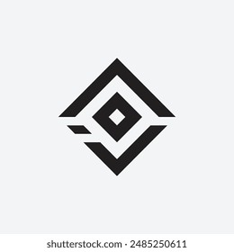Geometric Minimalist Initials IV Logo Icon Vector
