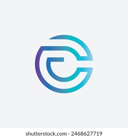 Geometric Minimalist Letter C Logo Icon Vector