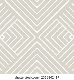 Geometrisches minimalistisches Zeilenmuster. Aktästhetischer, zeitgenössischer, nahtloser Vektorhintergrund.
