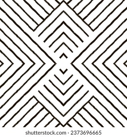 Geometric Minimalist Line Pattern. Seamless Vector Aesthetic Contemporary Background. 