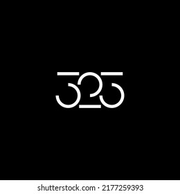 Geometric minimalist modern abstract number logo 2, 3, 23, 32, 232, 323, thirty-two, twenty-three, icon, typography