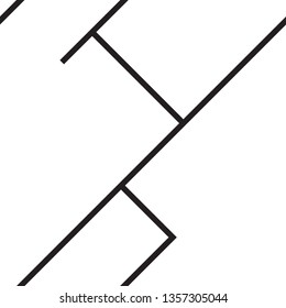 Geometric minimalist pattern. Lines, monochrome. 