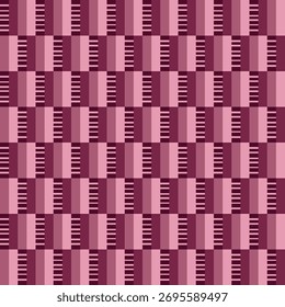 Geometric Minimalist Rectangle Strip Pattern in Pink and Burgundy Background