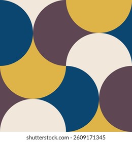Geometric minimalist seamless bauhaus pattern