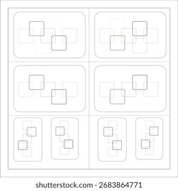 Geometric minimalist square vector design in modern style. Ideal for posters, packaging, wallpapers, and creative projects.